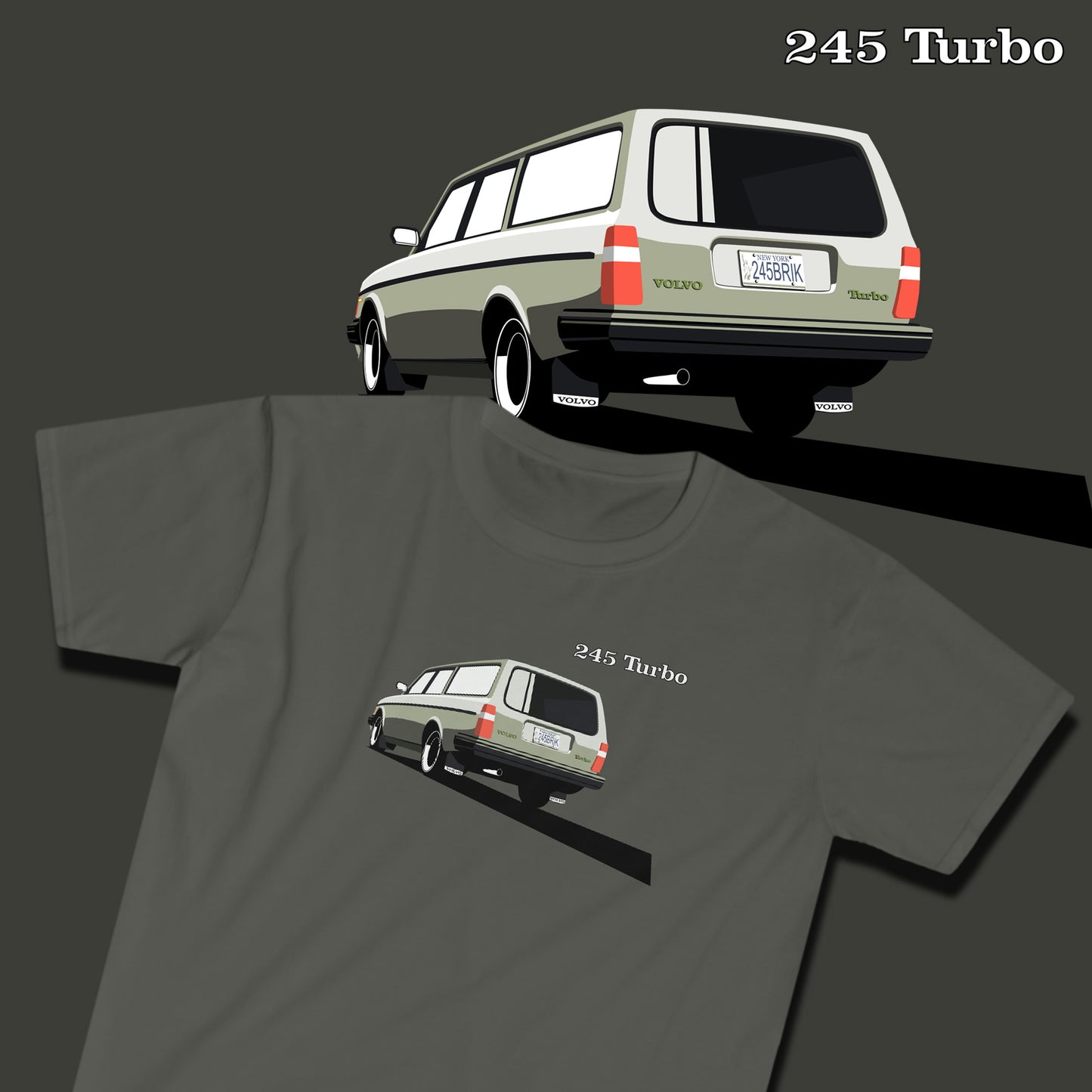 Vintage Car 245 Turbo Unisex Softstyle T-Shirt