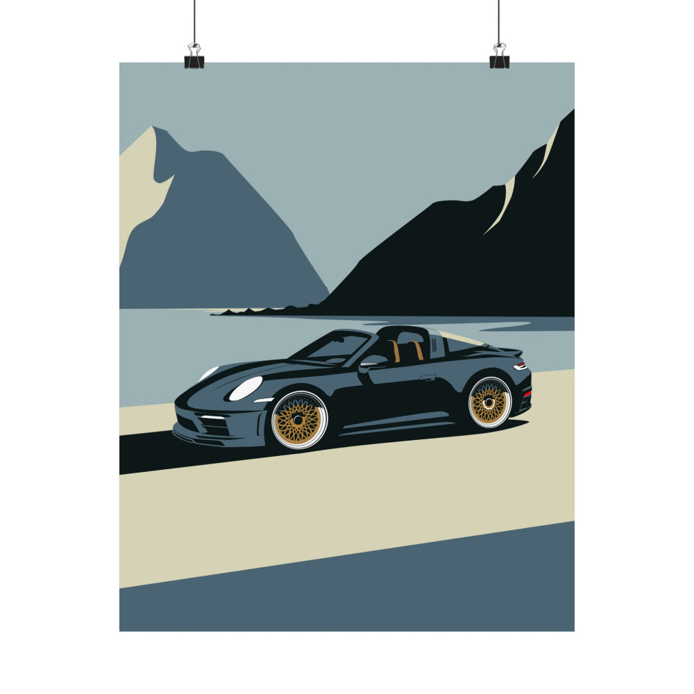 992 Targa at the Beach Wall Art Print