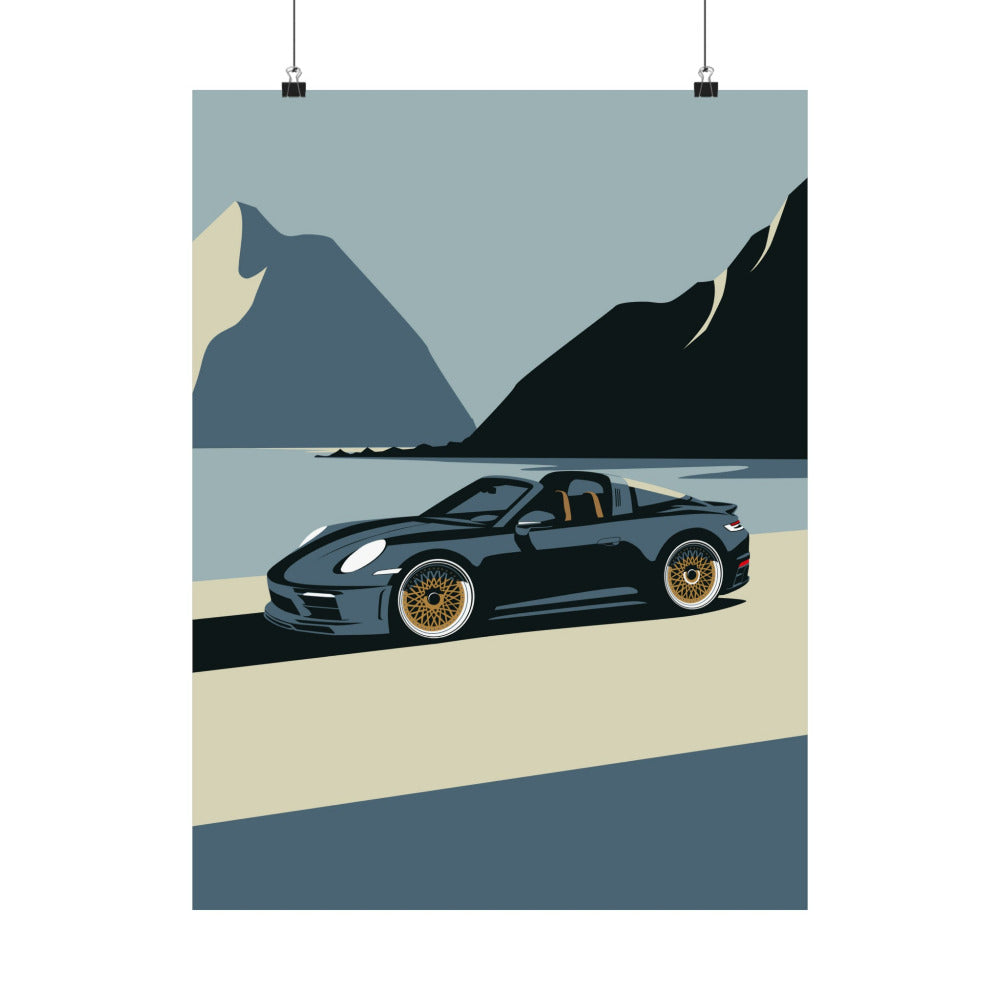 992 Targa at the Beach Wall Art Print