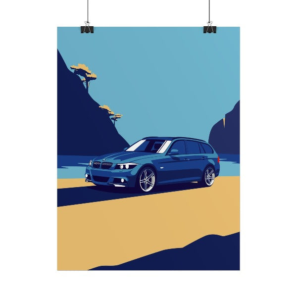 bmw m3 e91 custom car poster