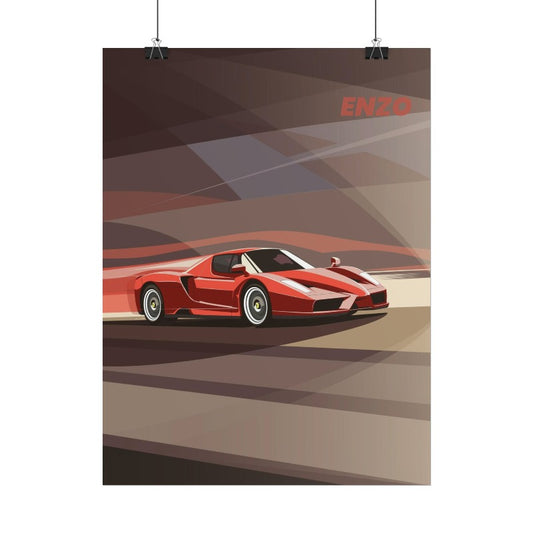 Ferrari Enzo Vintage Car Wall Art Print Poster