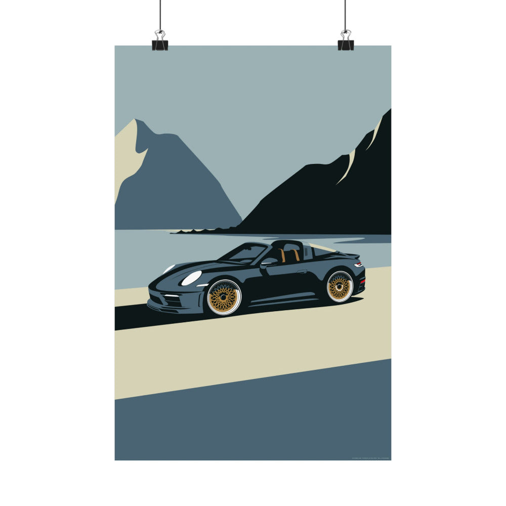 992 Targa at the Beach Wall Art Print