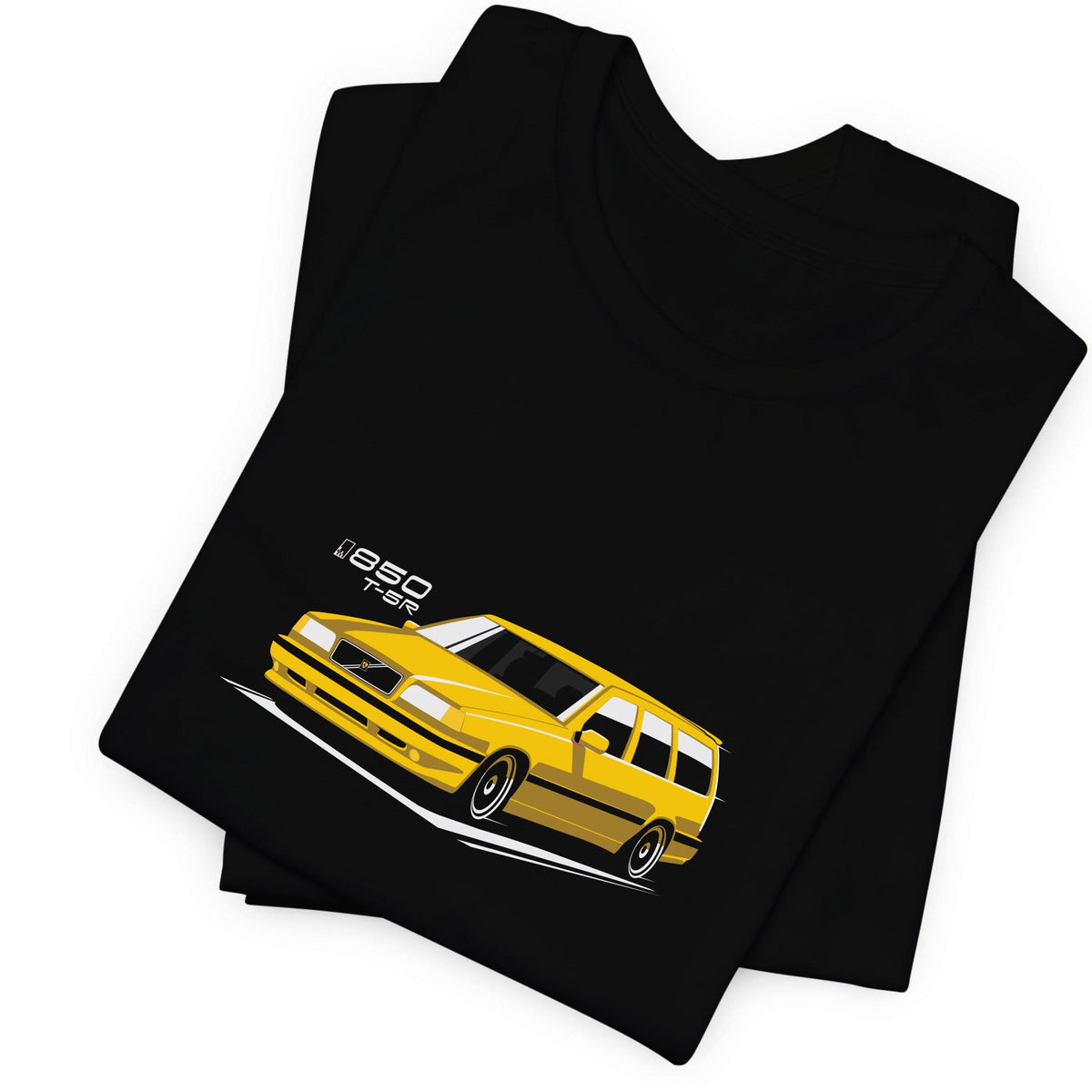 Volvo 850 T5R YELLOW SLEEPER WAGON Black T-shirt