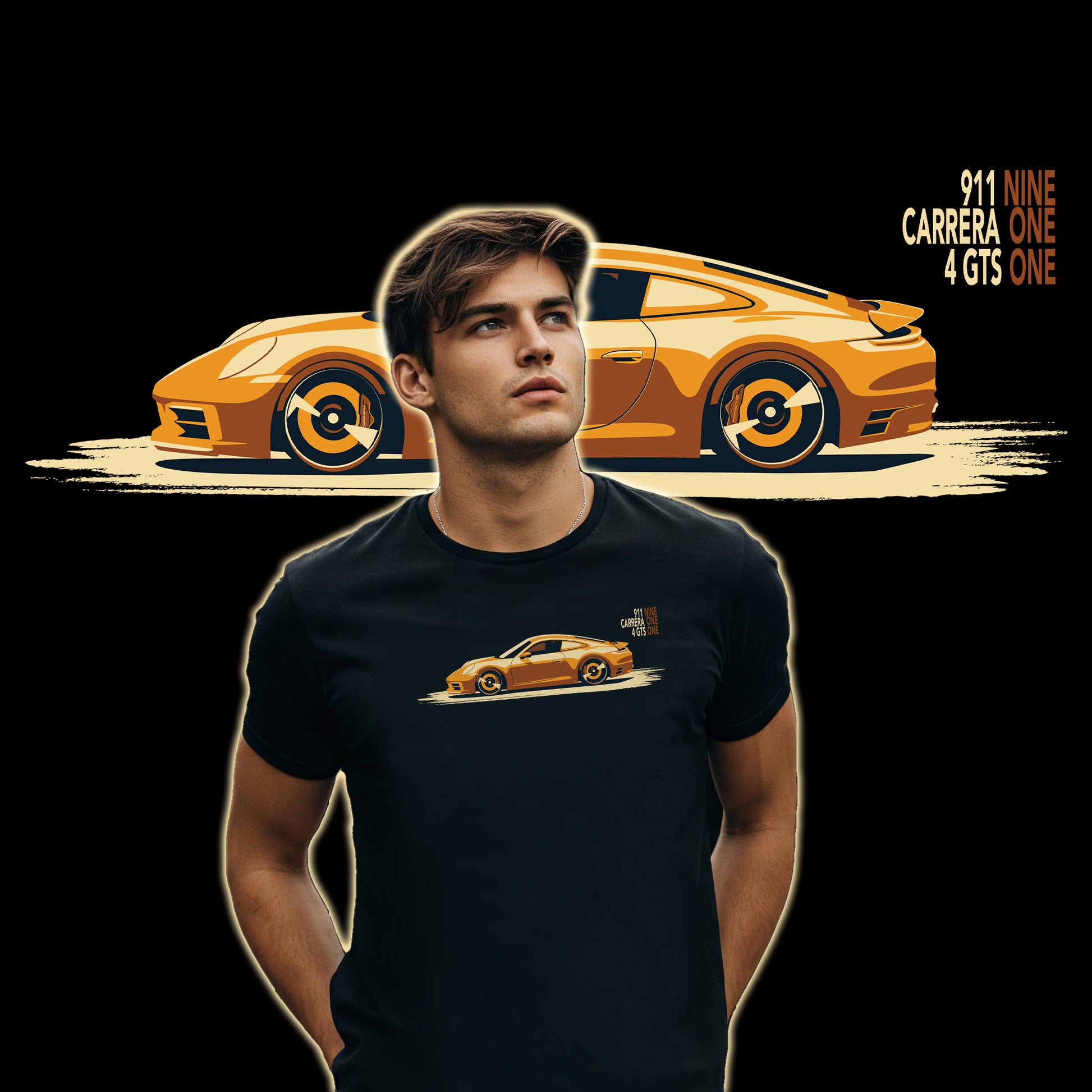 Black Porsche 911 Carrera 4 GTS shirt