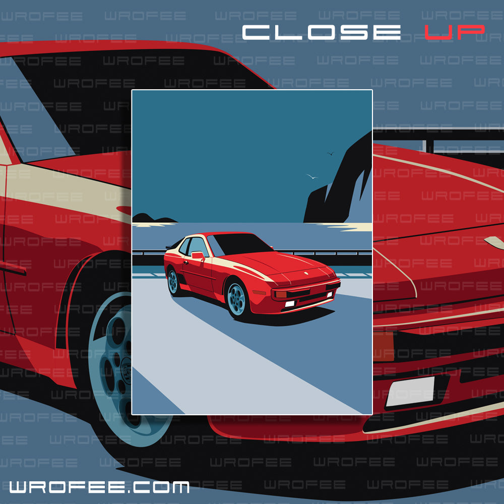 Retro 944 Car Wall Art Poster