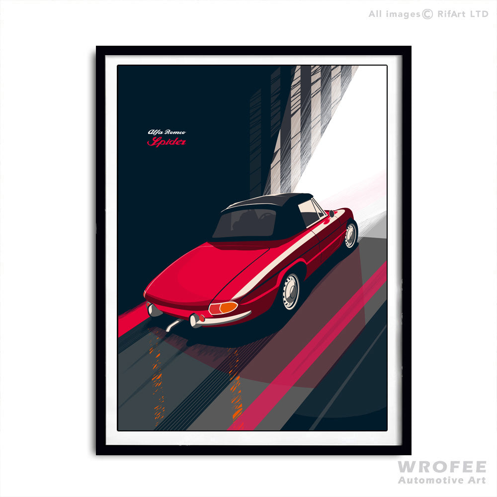 Alfa Spider Vintage Car Art Print | Limited Edition!