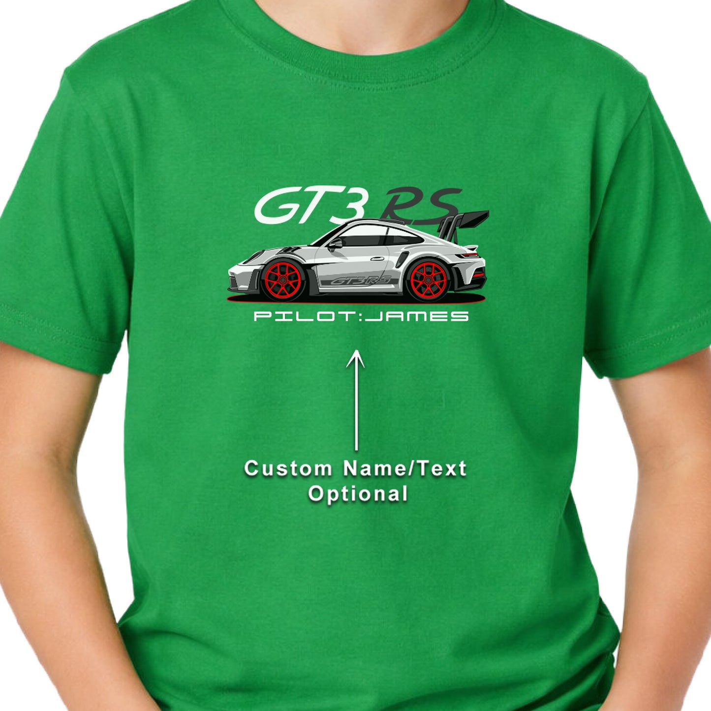 Custom Toddler Boy Clothes 911 GT3 R3 T-shirt Boy Girl Youth, Personalized Future Petrolheads Gift