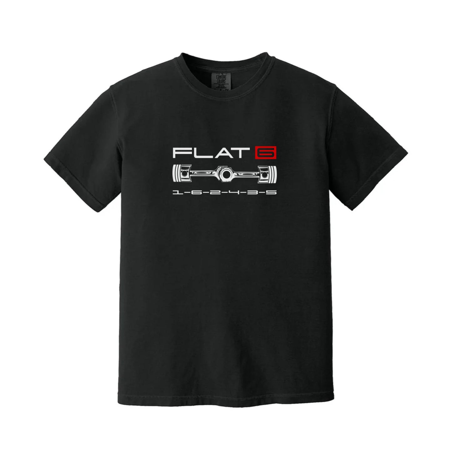 Flat-Six Engine Graphic T-Shirt – Boxer Engine Art Tee, Gift for 911 Air-Cooled Car Enthusiast