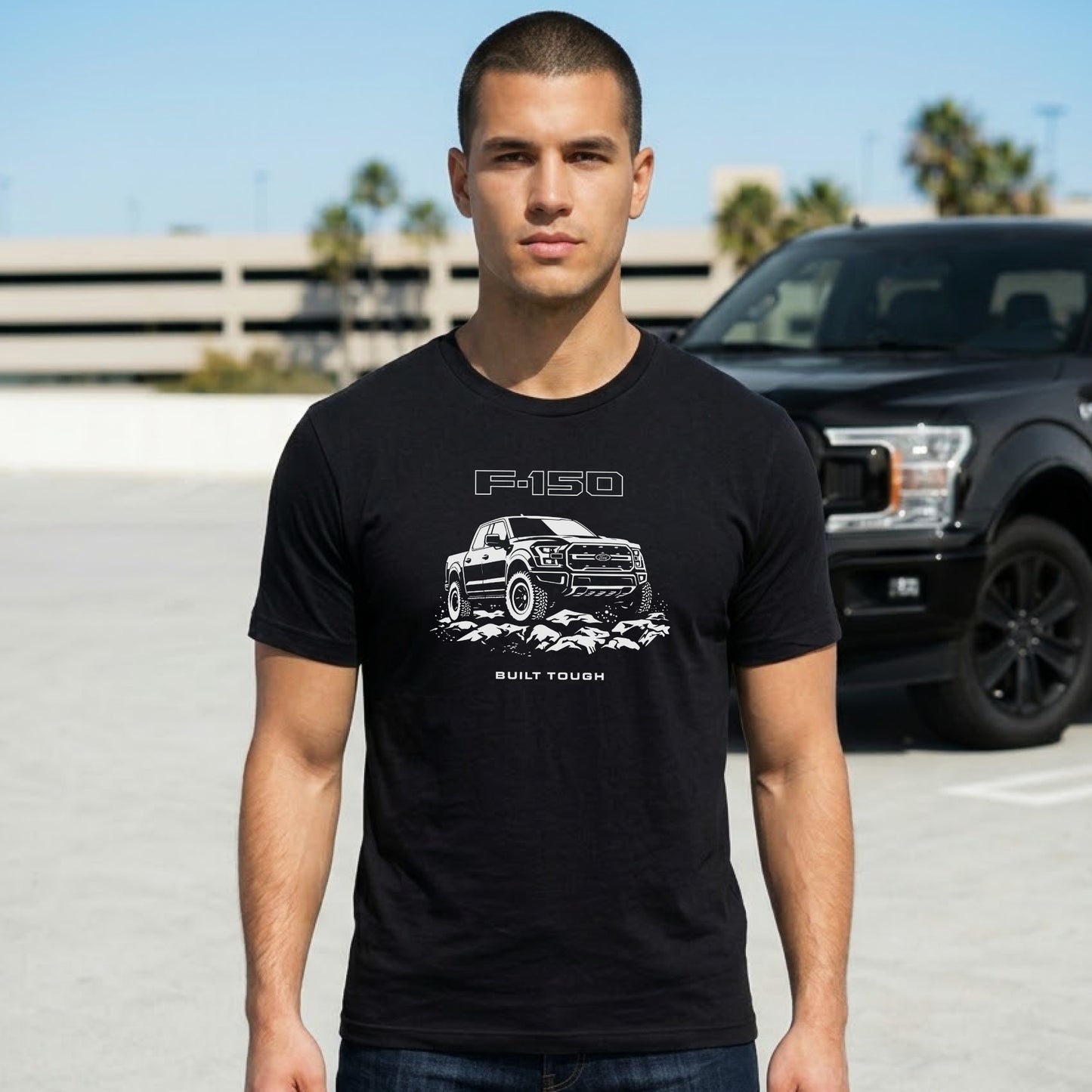 F150 Truck T-Shirt: Built Tough 4x4 Off Road American Pickup