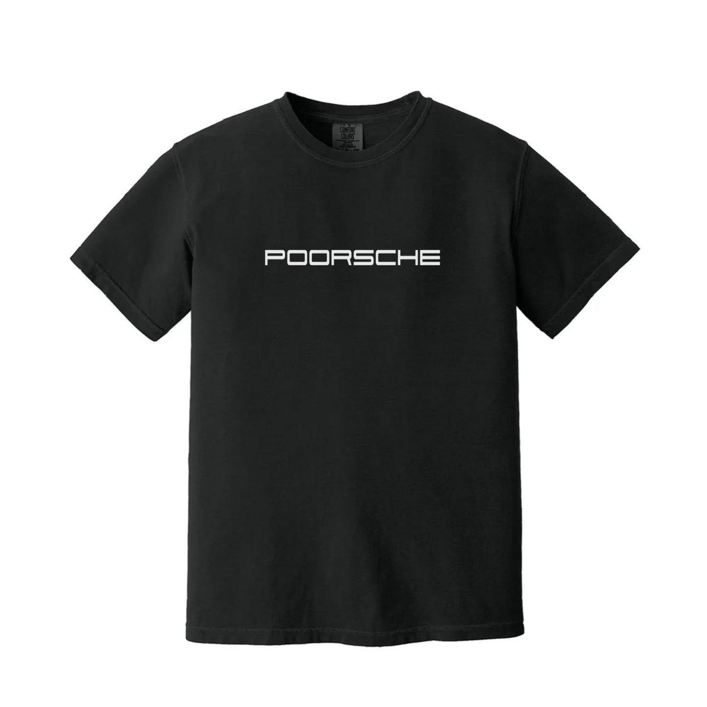 Black-White-Poorsche-Comfort-Colors-T-shirt