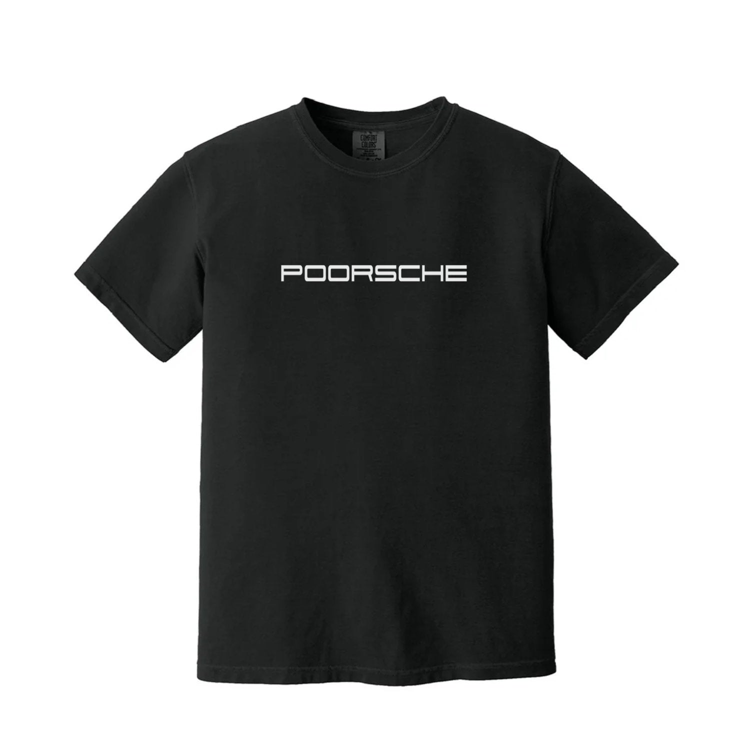 Black-White-Poorsche-Comfort-Colors-T-shirt