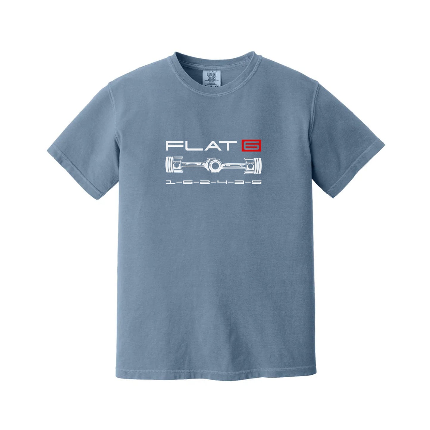 Flat-Six Engine Graphic T-Shirt – Boxer Engine Art Tee, Gift for 911 Air-Cooled Car Enthusiast