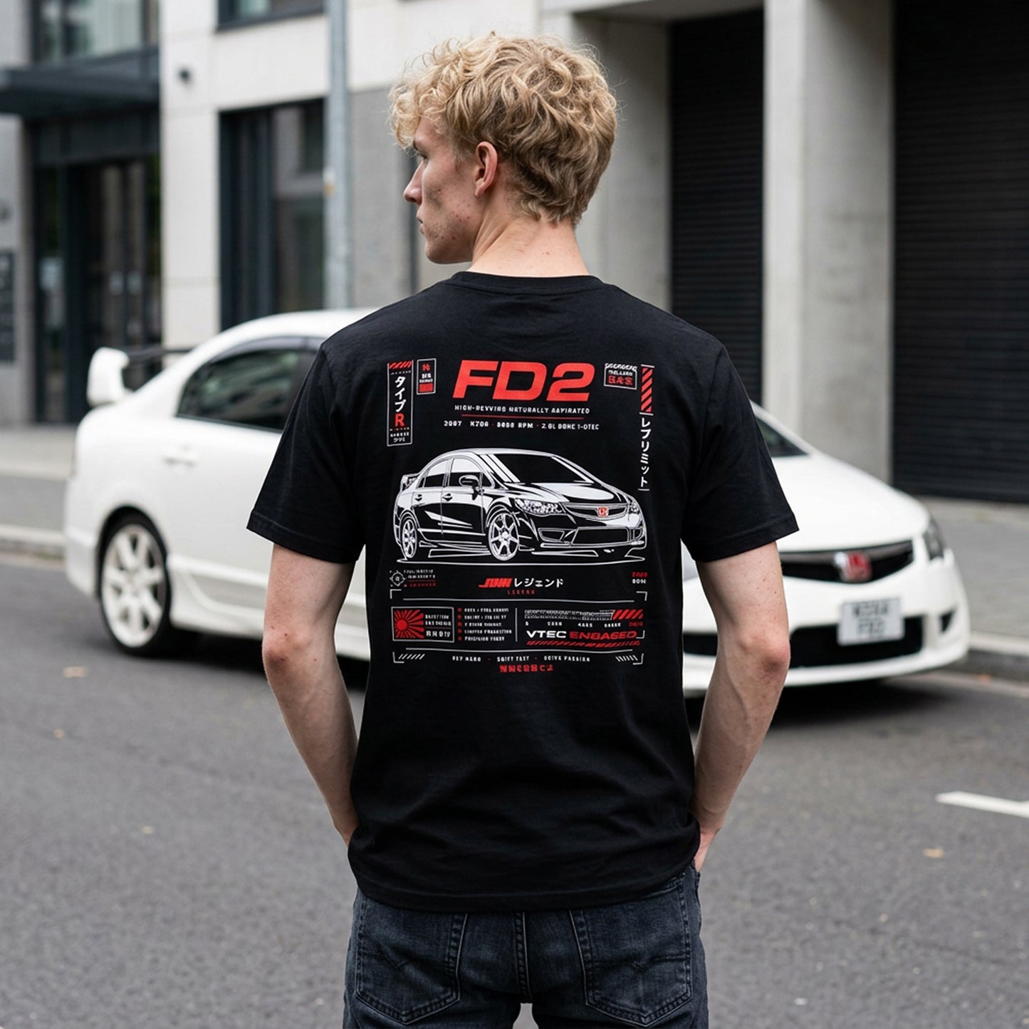 Honda Civic Type R JDM Car Shirt, EK9 EP3 FD2 FK2 FK8 FL5 Generations Enthuisast Track Day Tee