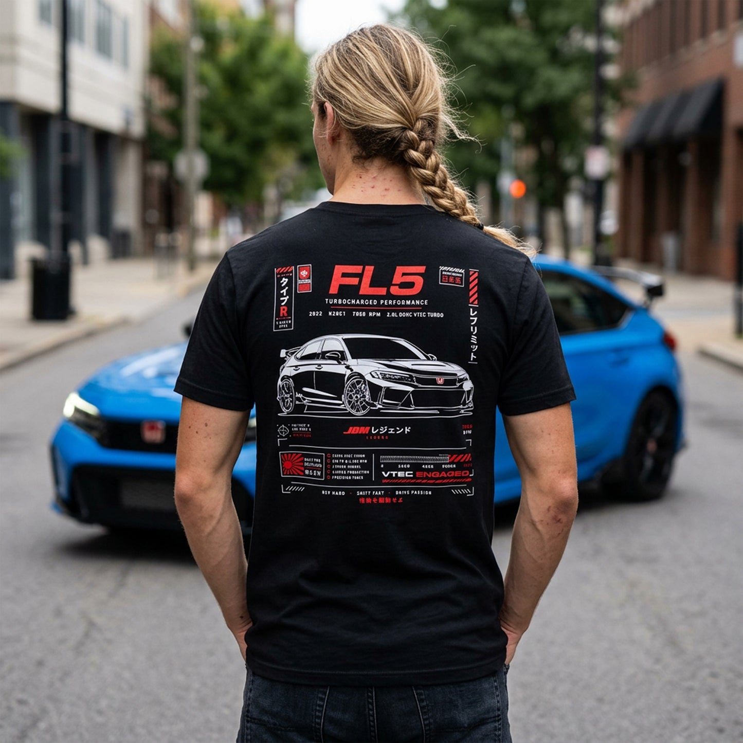 Honda Civic Type R JDM Car Shirt, EK9 EP3 FD2 FK2 FK8 FL5 Generations Enthuisast Track Day Tee