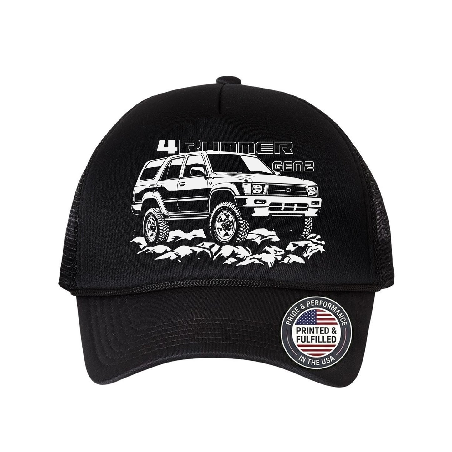 4Runner All Gens Off-Road SUV Trucker Hat Rock Crawling Graphic
