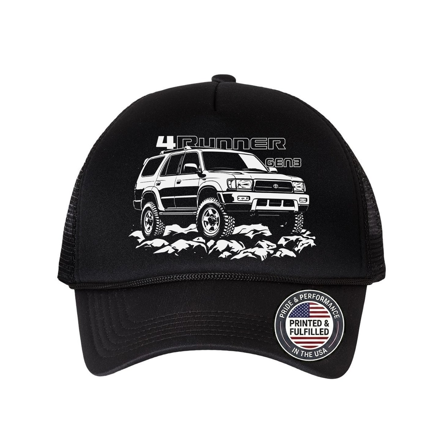 4Runner All Gens Off-Road SUV Trucker Hat Rock Crawling Graphic