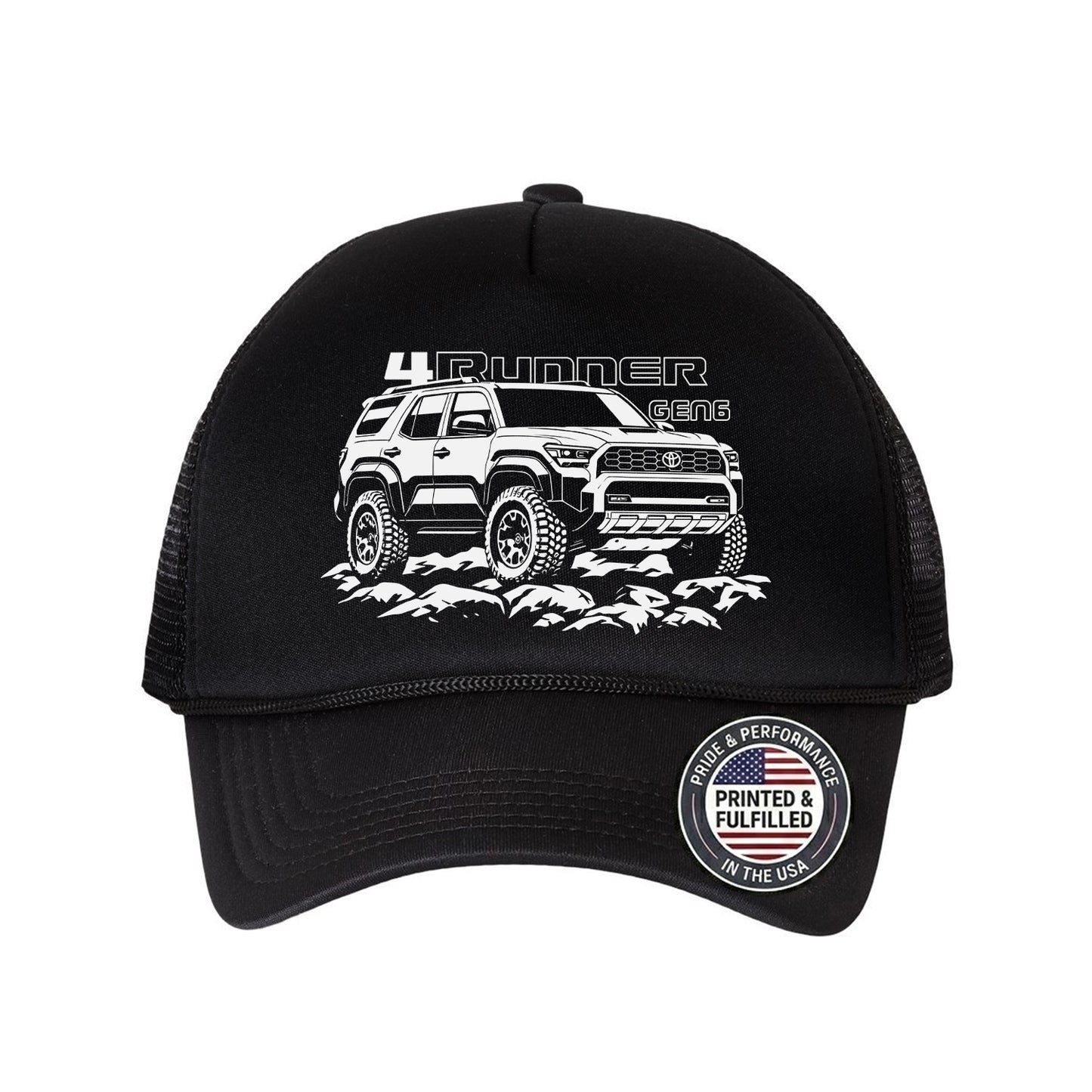 4Runner All Gens Off-Road SUV Trucker Hat Rock Crawling Graphic