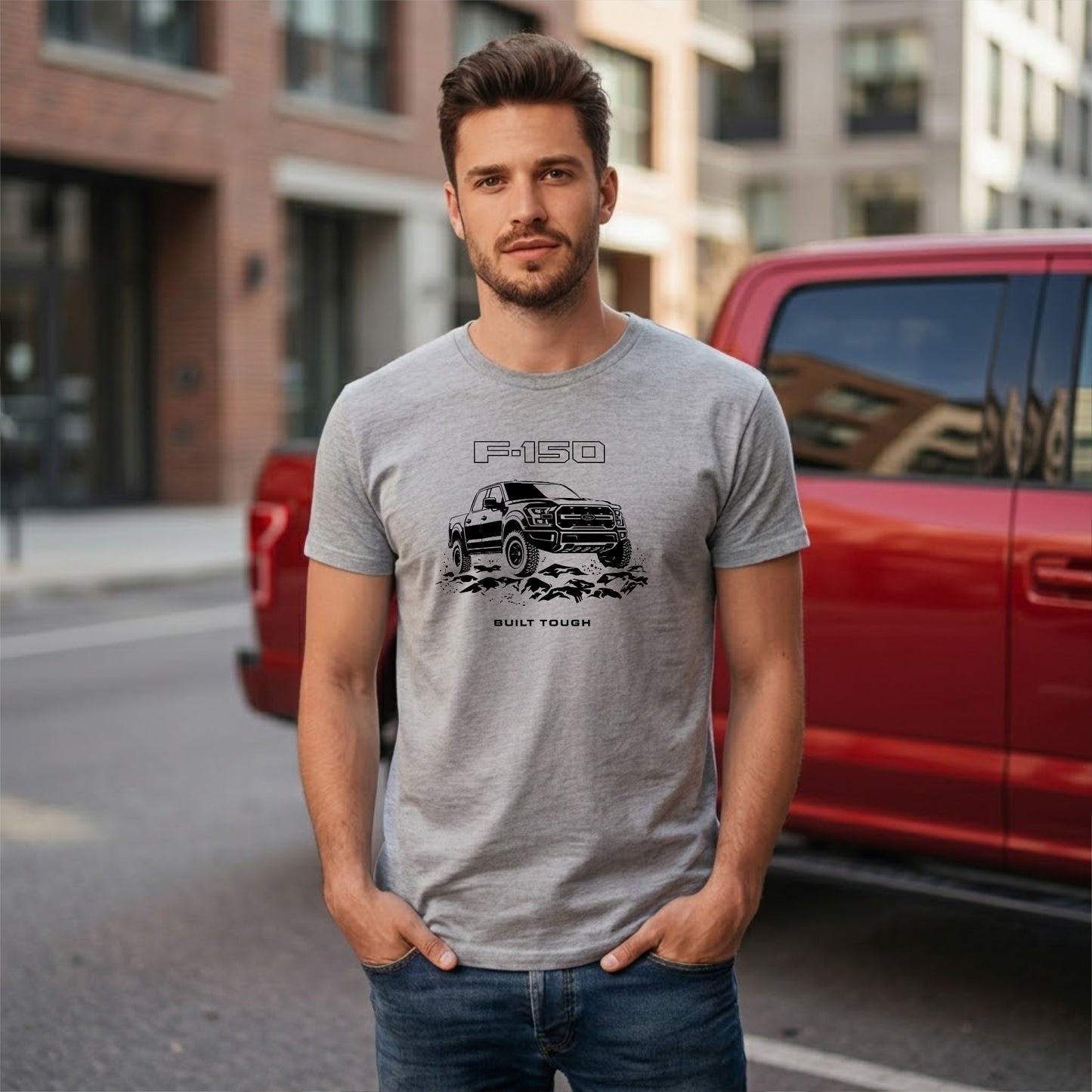 F150 Truck T-Shirt: Built Tough 4x4 Off Road American Pickup