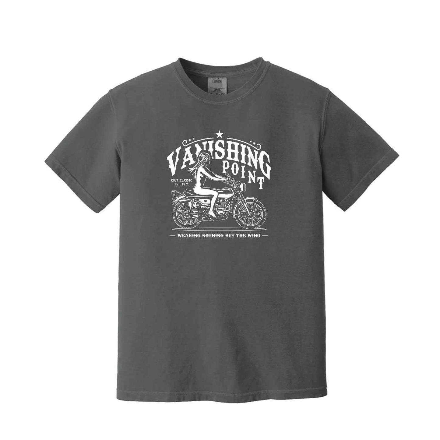 Vanishing Point T-shirt Biker Girl Angel Tee - Unisex Comfort Colors