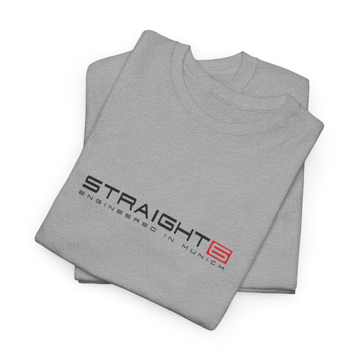 Straight 6 Munich Engine Sports Car T-Shirt - Bavarian Performance Graphic Tee - Heavy Cotton Automotive Apparel