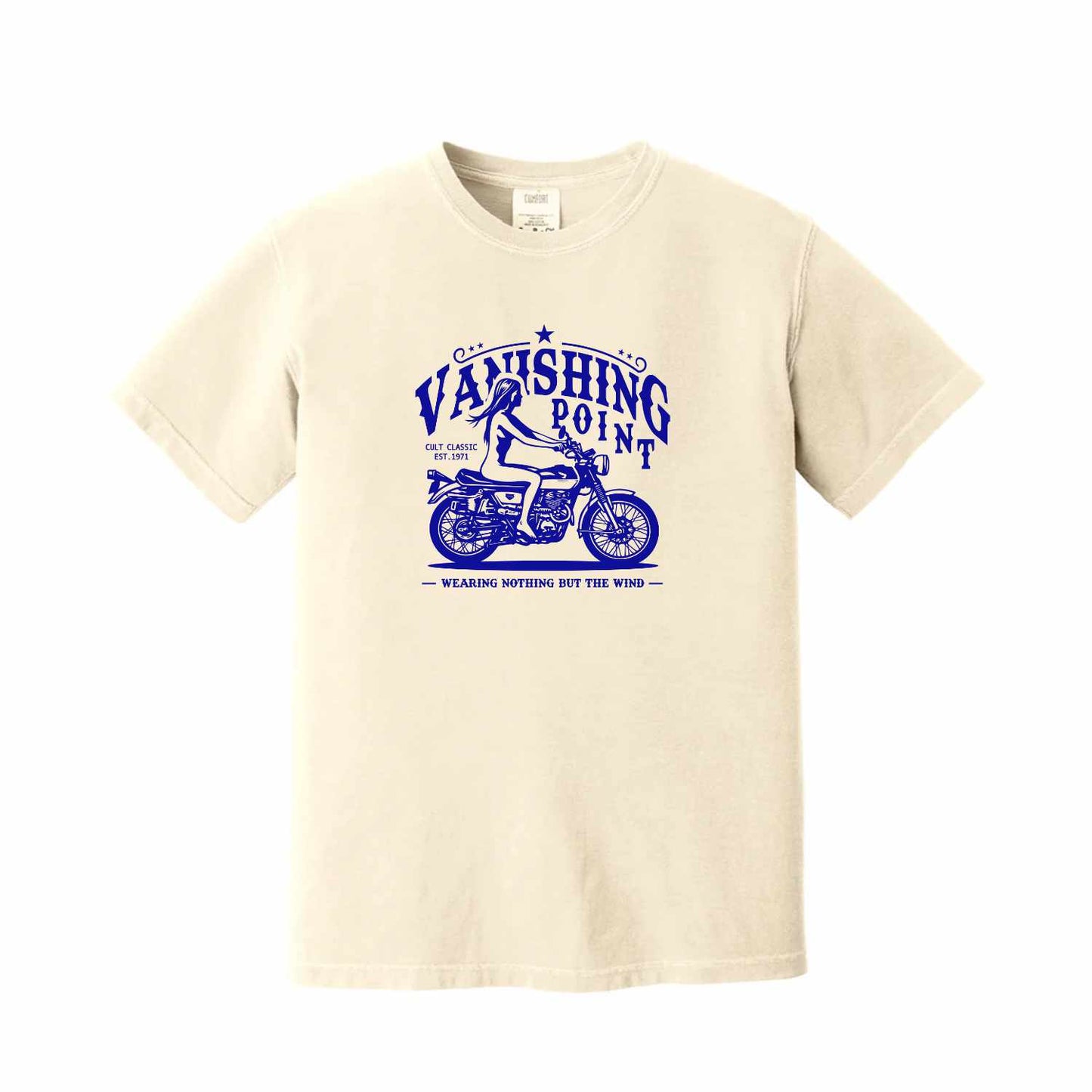 Vanishing Point T-shirt Biker Girl Angel Tee - Unisex Comfort Colors