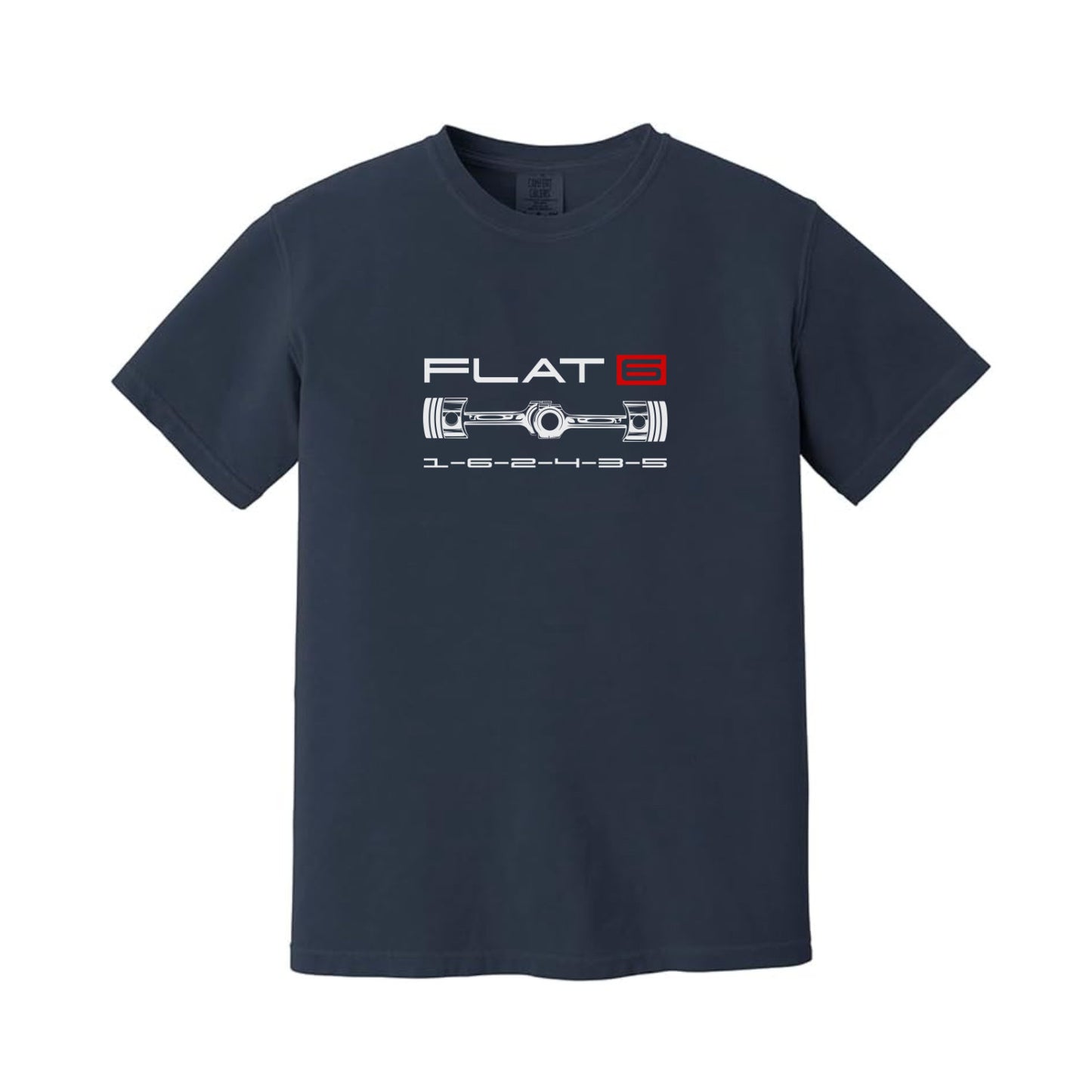 Flat-Six Engine Graphic T-Shirt – Boxer Engine Art Tee, Gift for 911 Air-Cooled Car Enthusiast