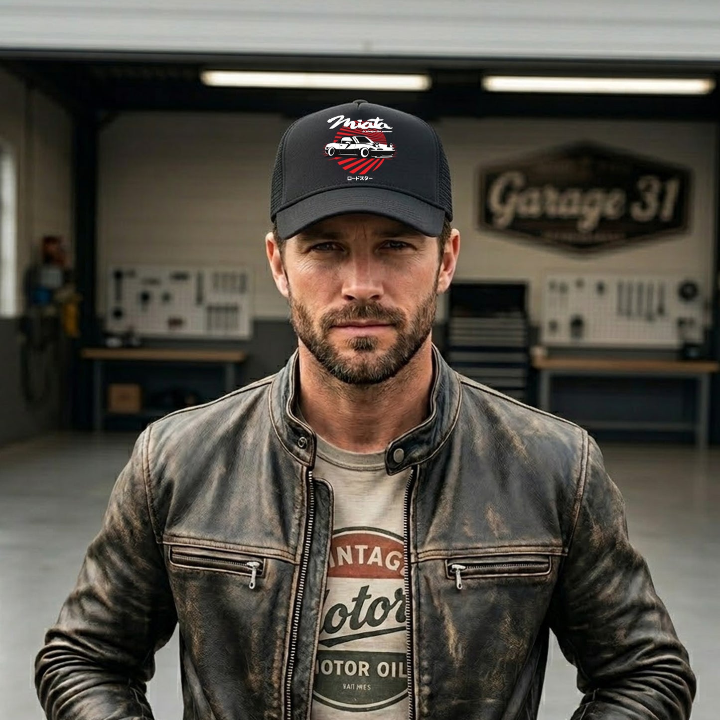 NA Miata Retro Japanese Roadster Trucker Hat