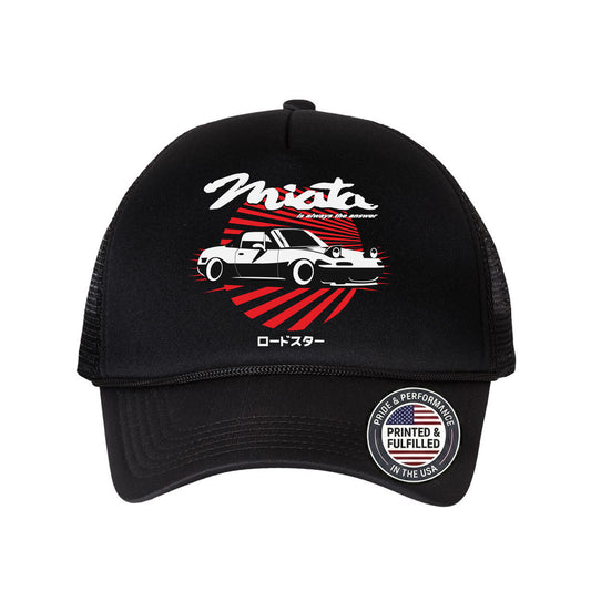 NA Miata Retro Japanese Roadster Trucker Hat