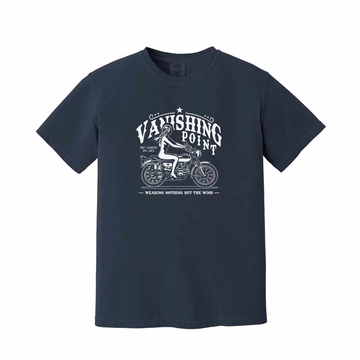 Vanishing Point T-shirt Biker Girl Angel Tee - Unisex Comfort Colors
