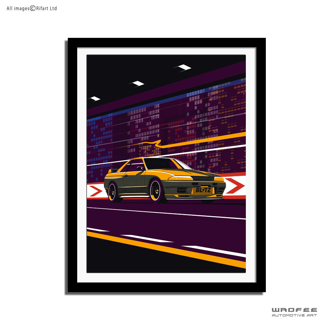 Nissan-skyline-gtr-r32-godzilla-jdm-vintage-car-retro-office-garage-wall-art-decor-print