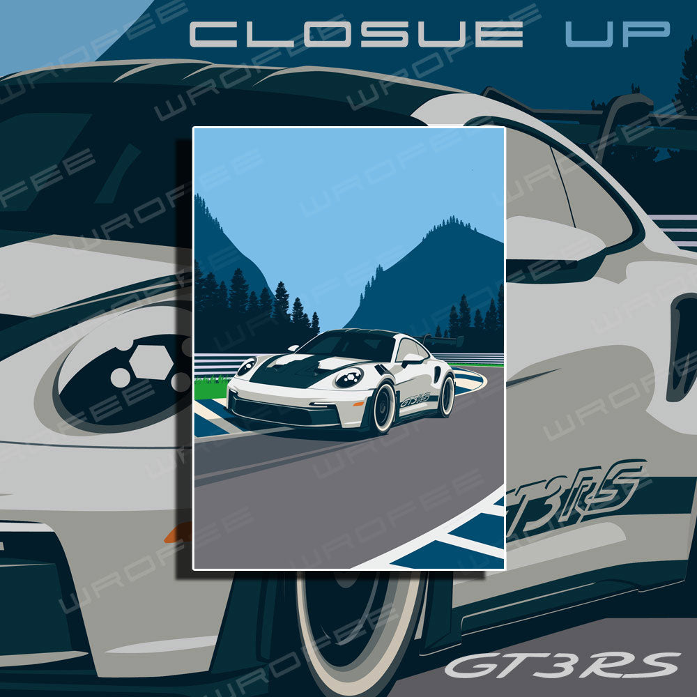 992 GT3 RS Wall Art Print | Unframed