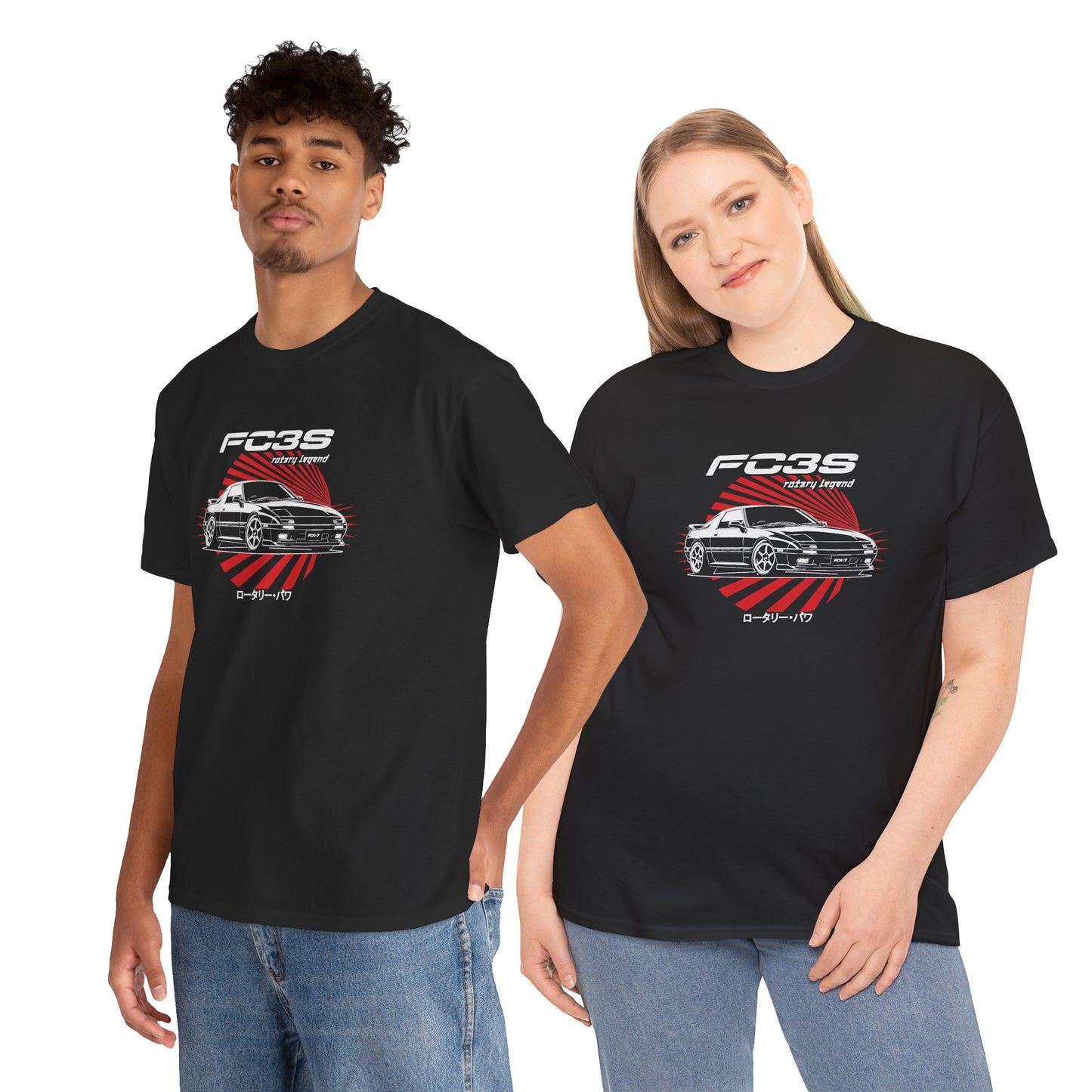 RX-7 Rotary Rocket JDM Car T-Shirt, FD3S FC3S SA22C Japanese Sports Car Enthusiast Gift