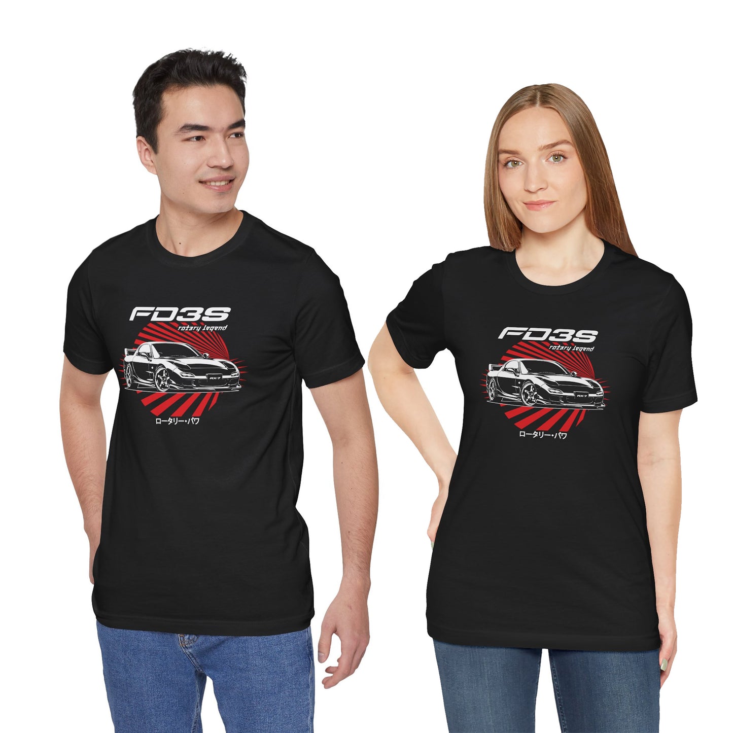 RX-7 Rotary Rocket JDM Car T-Shirt, FD3S FC3S SA22C Japanese Sports Car Enthusiast Gift