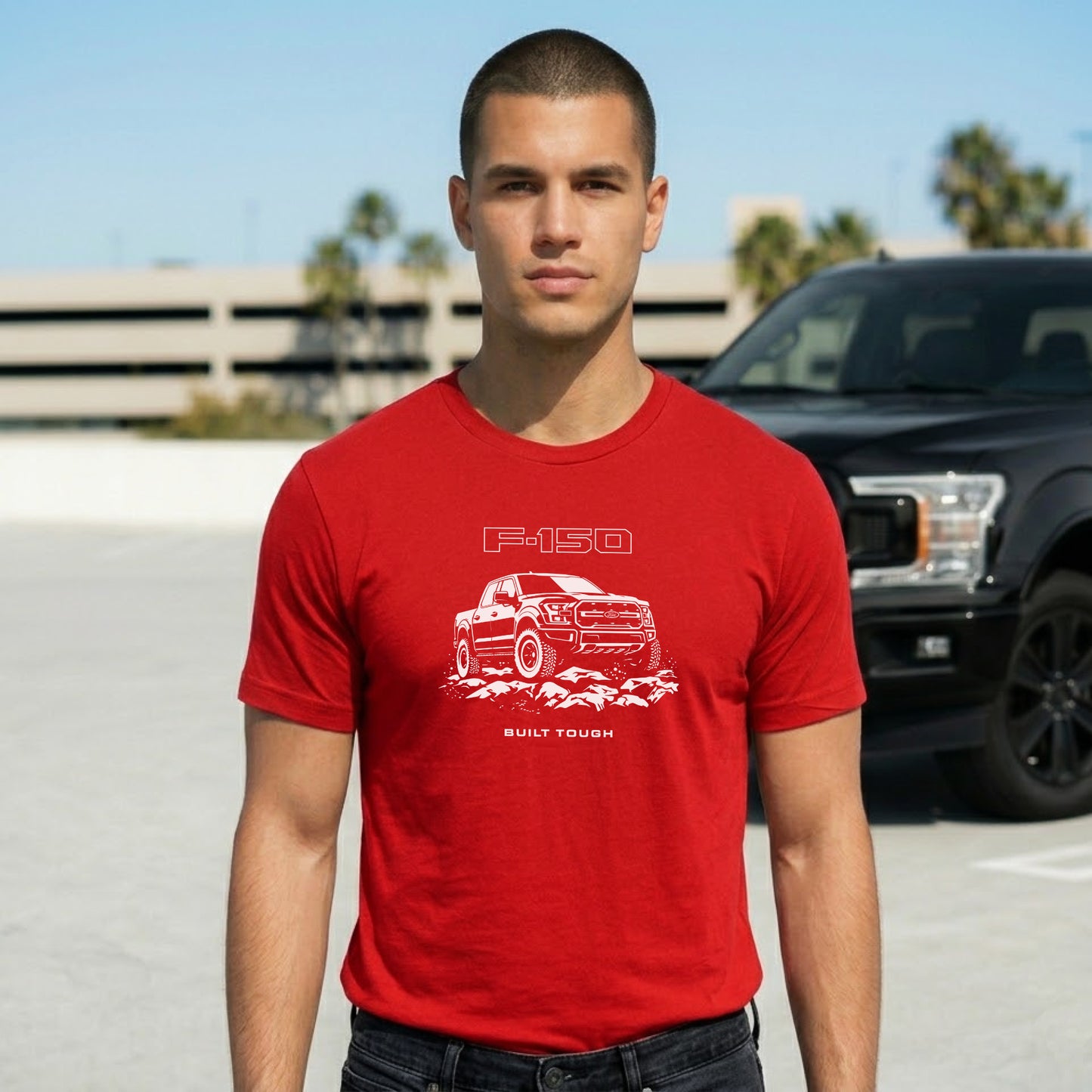 F150 Truck T-Shirt: Built Tough 4x4 Off Road American Pickup