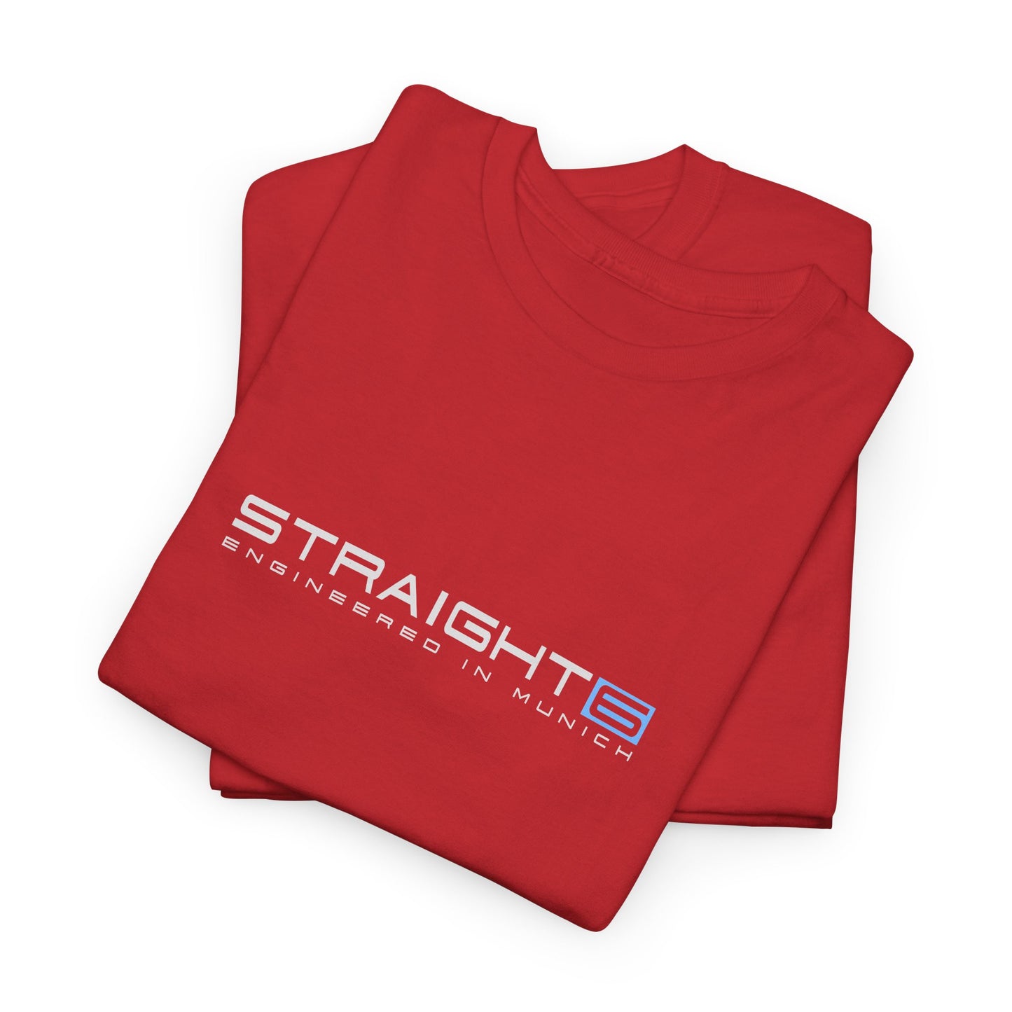 Straight 6 Munich Engine Sports Car T-Shirt - Bavarian Performance Graphic Tee - Heavy Cotton Automotive Apparel