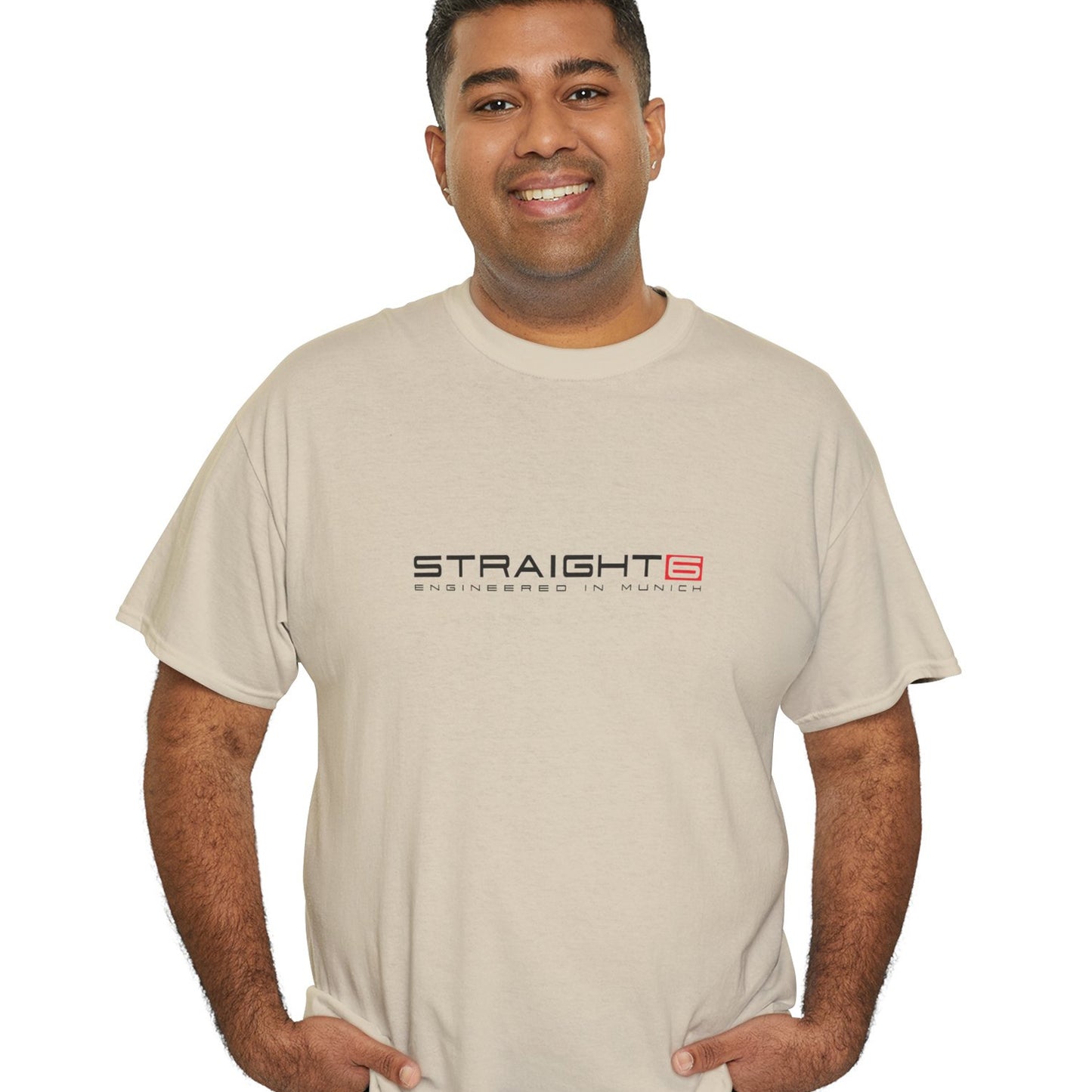 Straight 6 Munich Engine Sports Car T-Shirt - Bavarian Performance Graphic Tee - Heavy Cotton Automotive Apparel