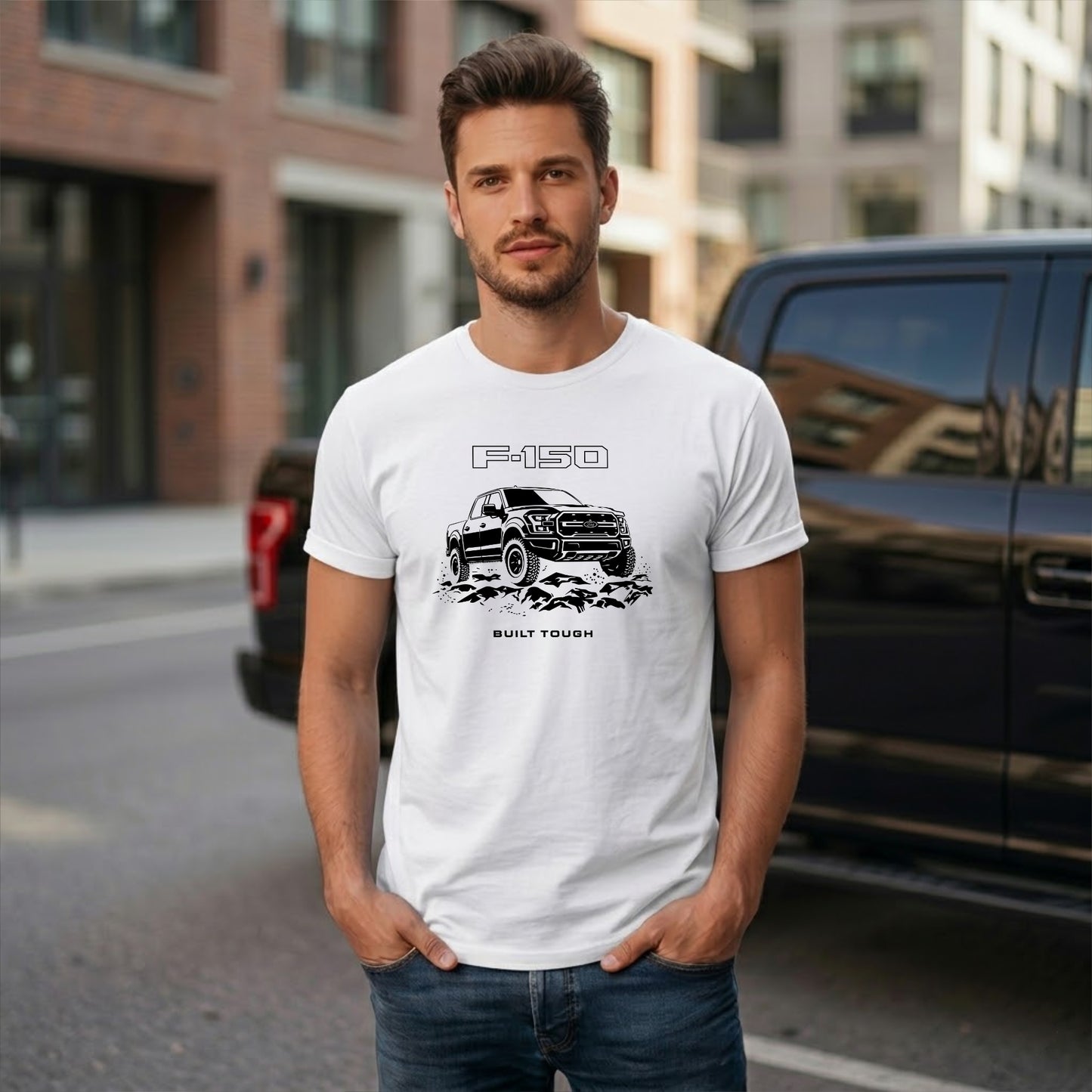 F150 Truck T-Shirt: Built Tough 4x4 Off Road American Pickup