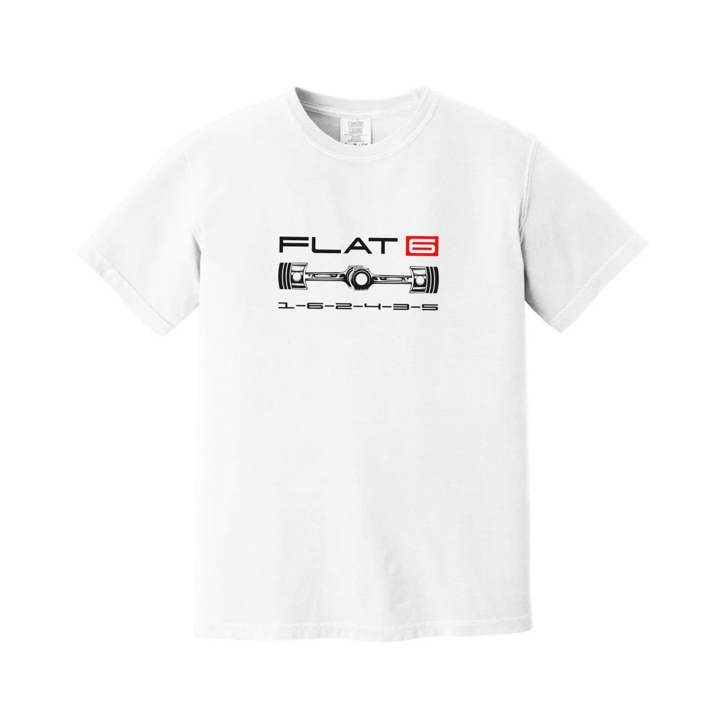 Flat-Six Engine Graphic T-Shirt – Boxer Engine Art Tee, Gift for 911 Air-Cooled Car Enthusiast