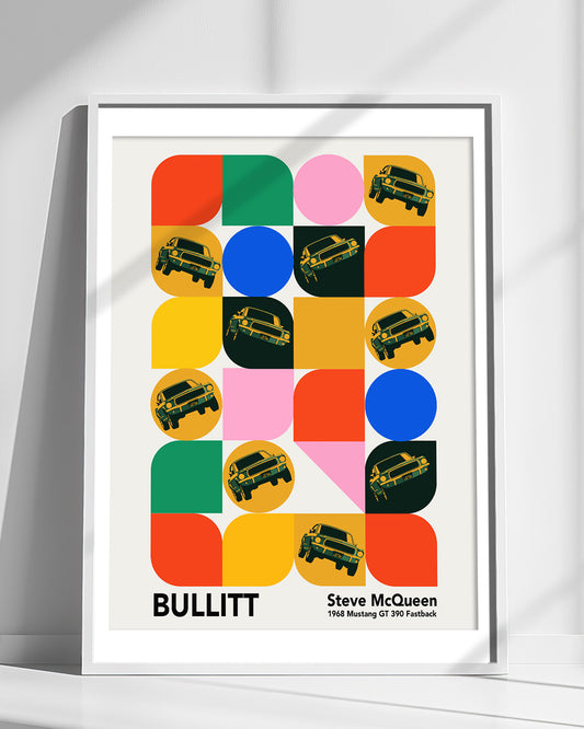Bauahus Bullitt Steve McQueen Mustang Art Print (Unframed