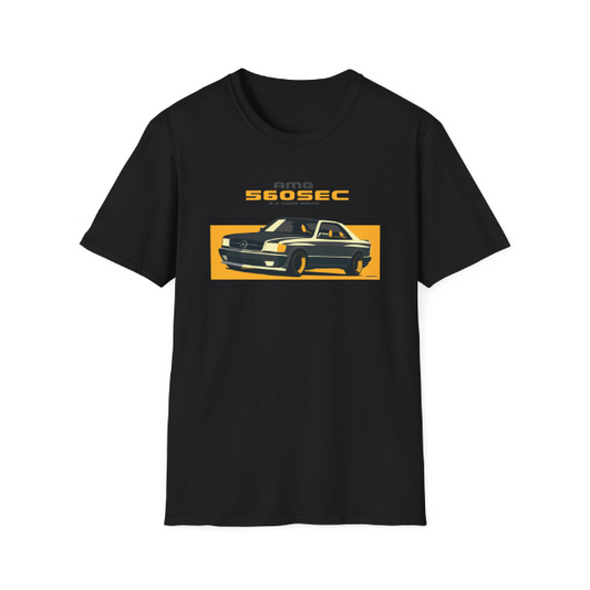 560 SEC Vintage German Car Vector Art Tee