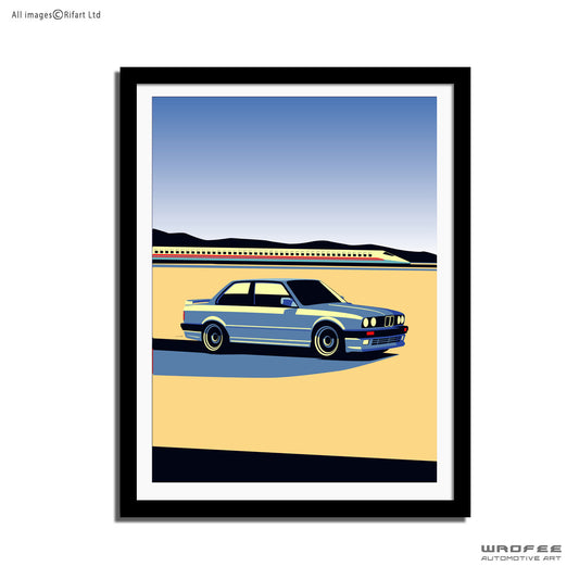 E30 M3 Vintage Car Wall Art Print