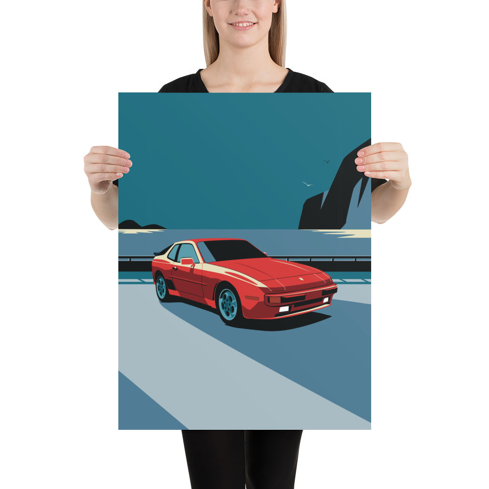 Retro 944 Car Wall Art Poster