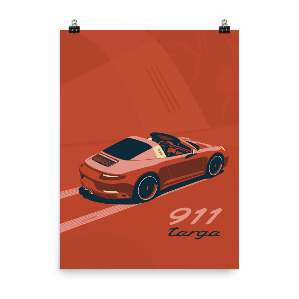 911 Targa 4 GTS Matte Wall Art Print