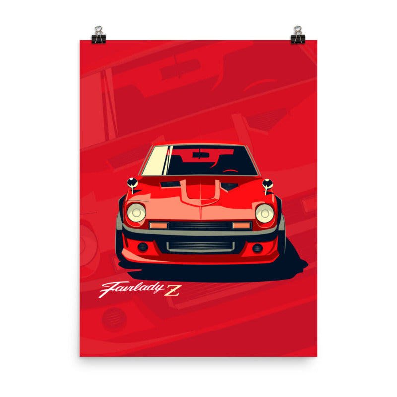 Nissan Datsun Fairlady Z 240 280 Car Wall Art Decor Print