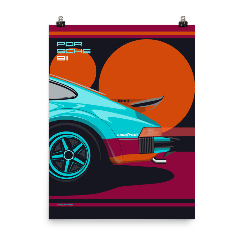 Retro 911 Art Print