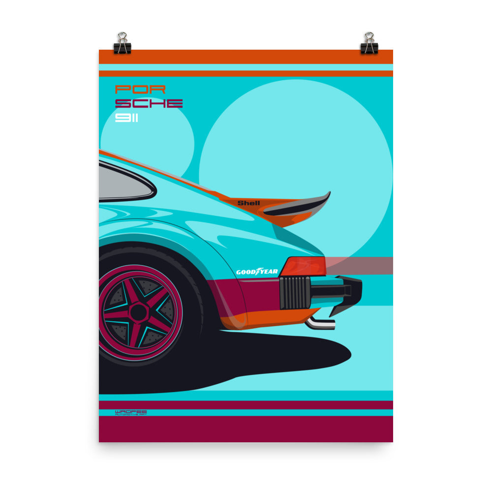 Vintage 911 Wall Art Poster