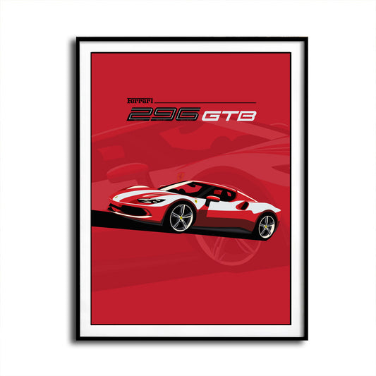 Super Car 296 GTB Wall Art Print