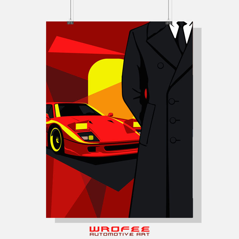 ferrari f40 lewis hamilton formula 1 Print