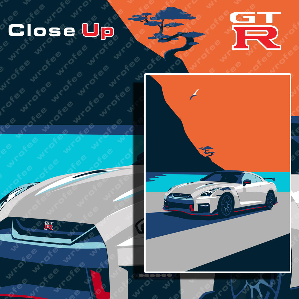 Skyline GTR R35 Godzilla Poster