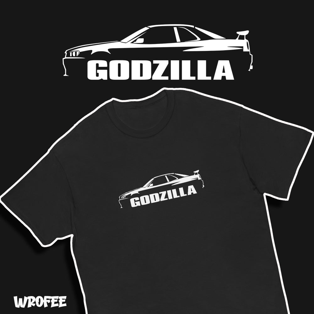 Godzilla GTR R34 Cotton T-Shirt